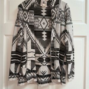 Lovestitch Monochrome Geometric Cardigan